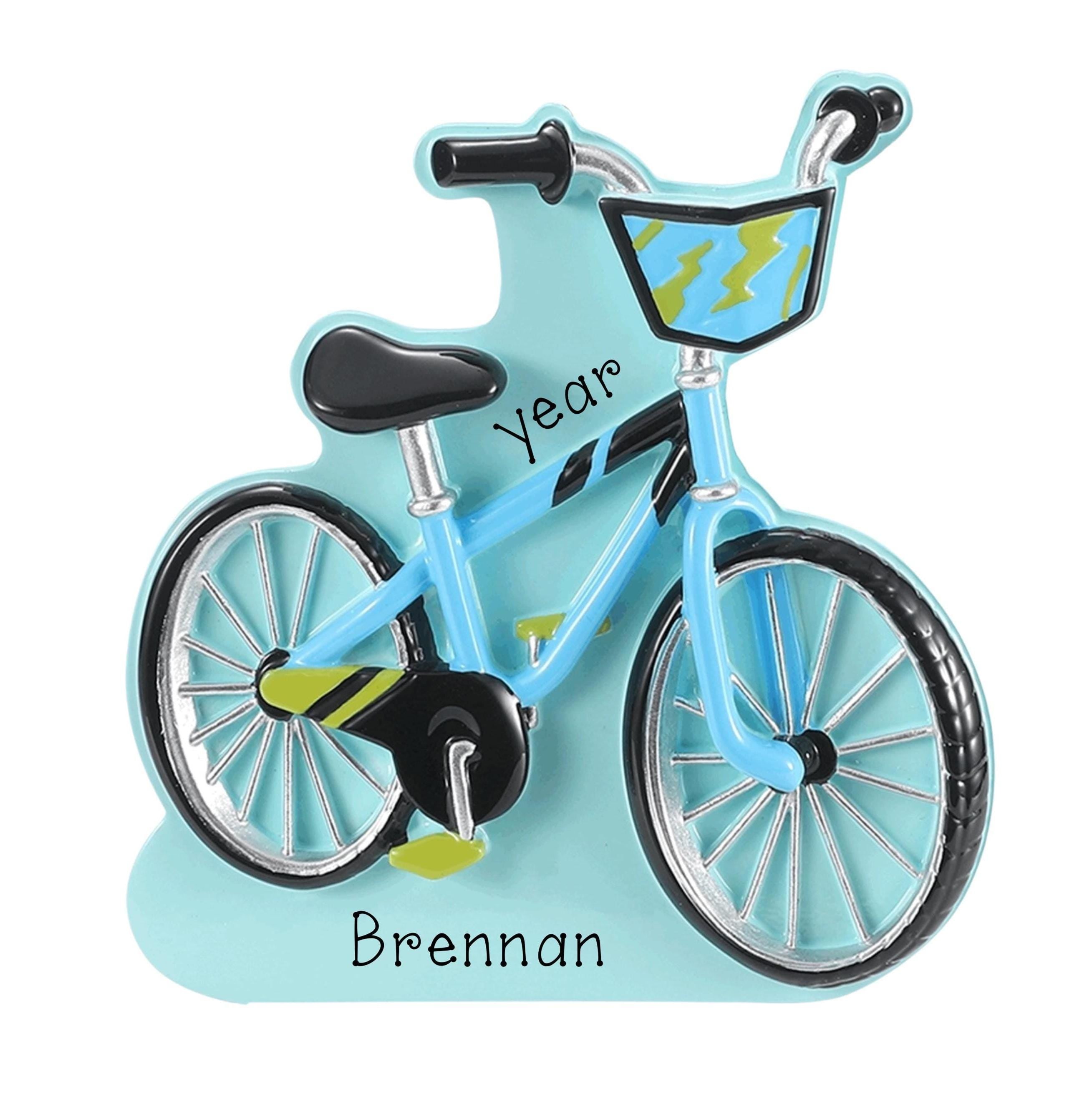 My First Bike Personalized Ornament ~ Blue Bike ~  I learned to Ride a bike - Boy's Bike~ Toddler Bike~No Training Wheels Christmas Ornament