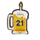 21st Birthday Beer Mug Christmas Ornament ~ Personalized 21st Birthday Ornament