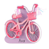 My First Bike Personalized Ornament ~ Pink Bike ~  I learned to Ride a bike - Girl Bike ~ Toddler Bike~No Training Wheels Christmas Ornament