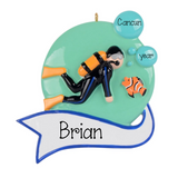 Personalized SCUBA DIVER Ornament ~ Personalized Scuba Diving Ornament