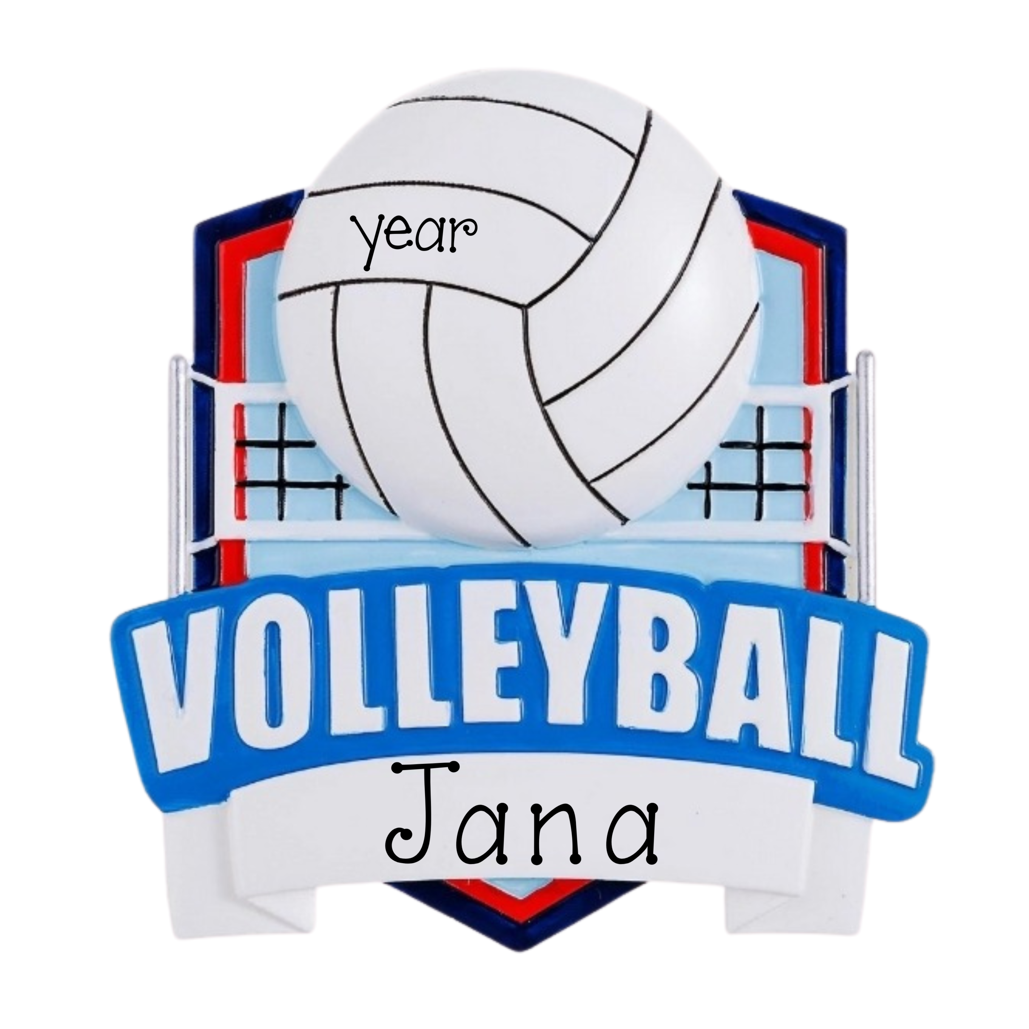 Personalized Volleyball Christmas Ornament