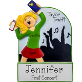 Personalized Concert Ornament for a Female Blonde ~ Music Festival Christmas Ornament (Copy)