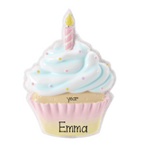 Sweet Birthday Cupcake Christmas Ornament