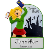 Personalized Concert Ornament for a Female Blonde ~ Music Festival Christmas Ornament (Copy)