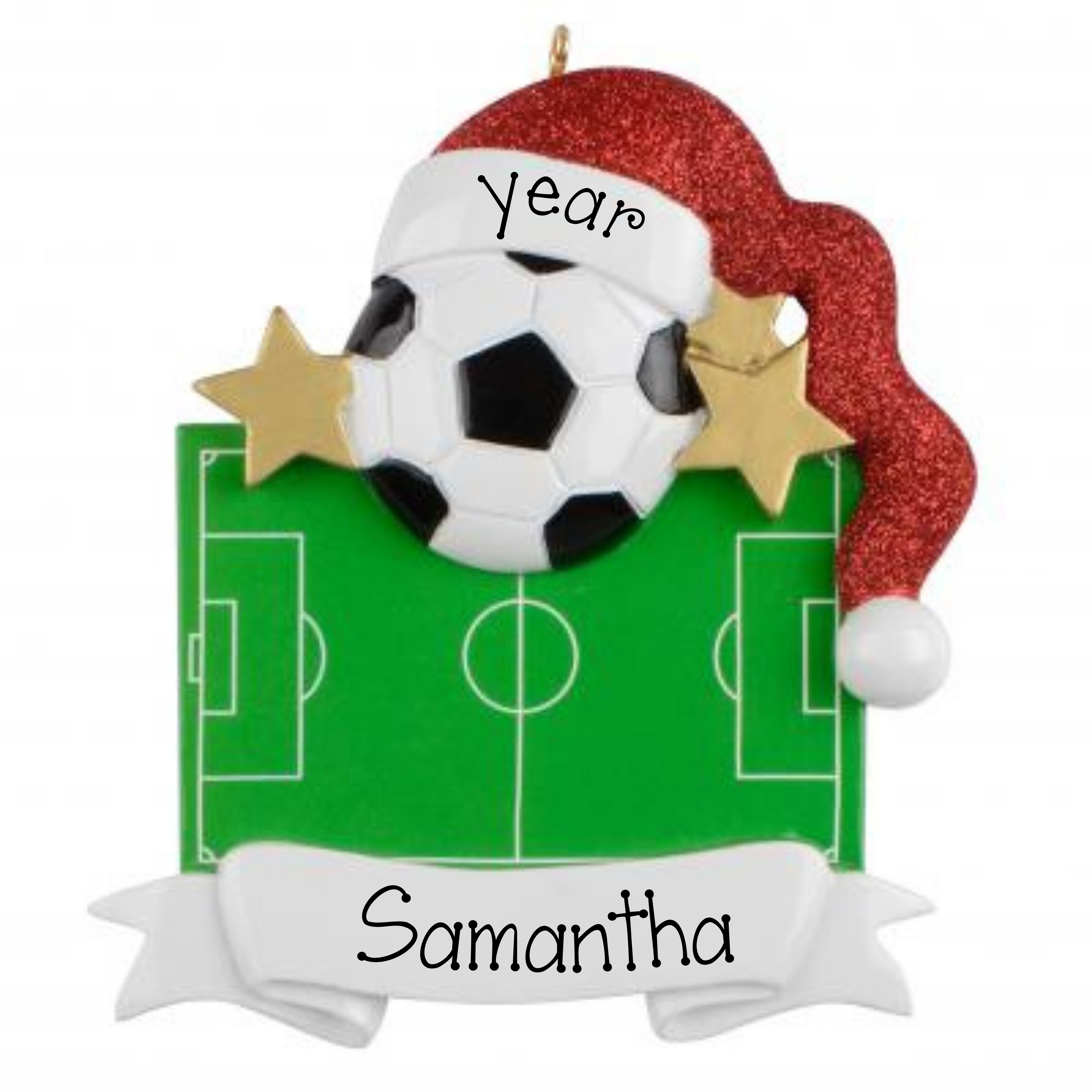 Personalized SOCCER BALL Christmas Ornament ~ Soccer Field Ornament