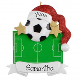 Personalized SOCCER BALL Christmas Ornament ~ Soccer Field Ornament