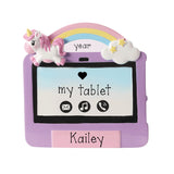 Girl Tablet Personalized Christmas Ornament ~ Child Pink Tablet ~ Little Girl Pink I-Pad Christmas Ornament ~My First Tablet ~Toddler Tablet