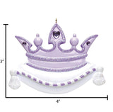 Purple Princess Crown-Personalized Ornament