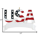 USA Ornament ~  Personalized Patriotic Ornament ~ American Flag Ornament