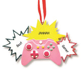 Girl Gamer Ornament ~ Pink Gaming Ornament ~ Pink Game Controller ~ Video Game Ornament