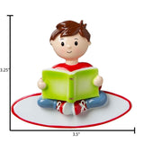 Little Boy Reading a Book-Personalized Ornament
