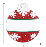 Red Glitter Ball Christmas Ornament