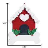 DOG HOUSE with bone~Personalized Christmas Ornament