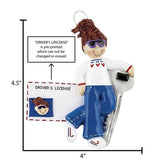 NEW DRIVER'S LICENSE for Brunette FEMALE - Ornament