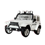 Personalized White JEEP 4x4 off road Ornament ~ Off Road Utility Vehicle