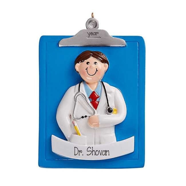 Personalized Male DOCTOR Ornament~Christmas Ornaments~Hand Personalized Ornament~Ornament~Personalized Gifts