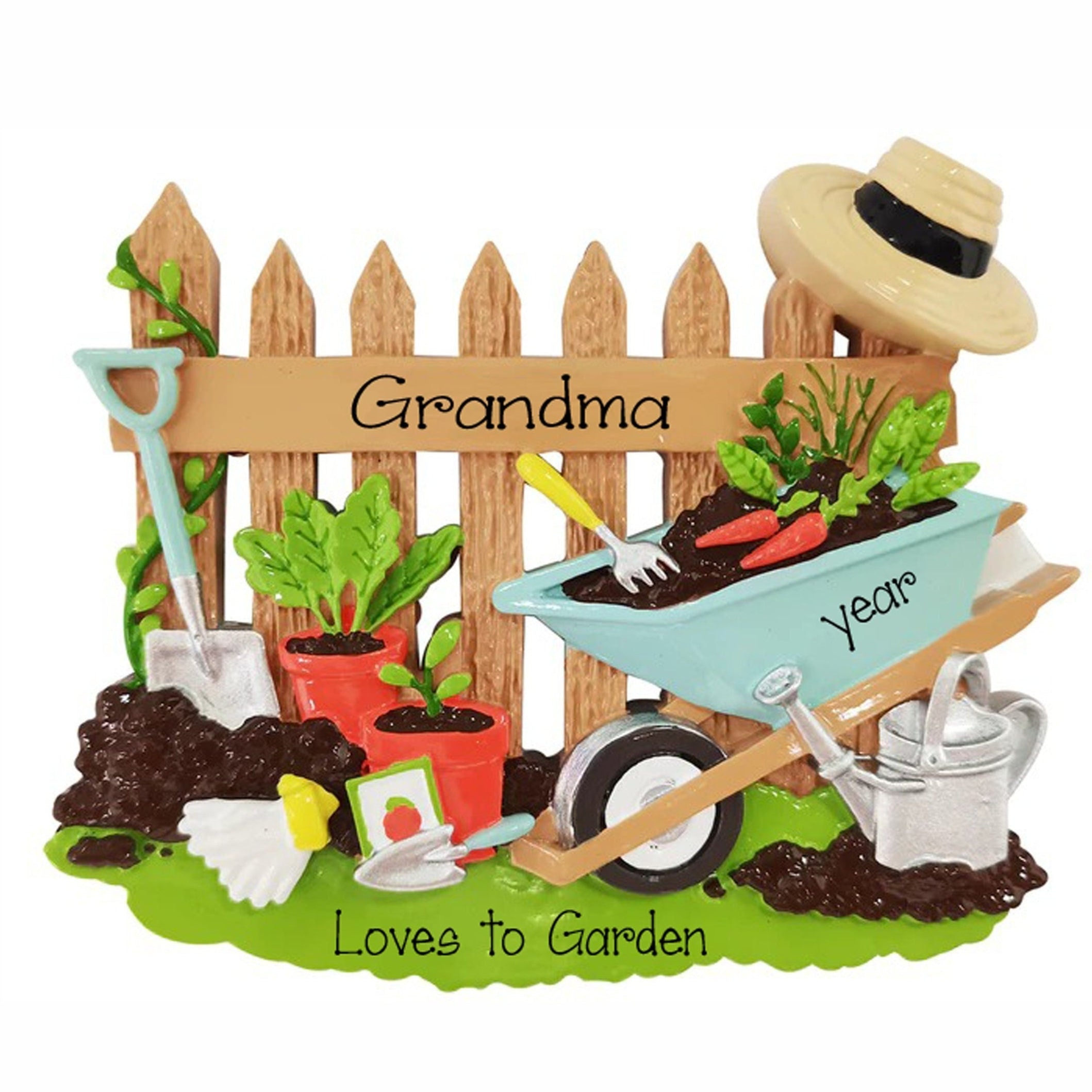 Personalized GARDENER Ornament~GARDENING Ornament~Christmas Ornaments~Keepsake~Garden Club Ornament~Hand Personalized~Personalized Gifts