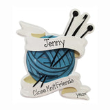 Personalized KNITTING Ornament~Christmas Ornaments~Keepsake~Knitting Club Ornament~Hand Personalized Ornament~Personalized Gift~Ball of Yarn