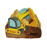 Excavator Personalized Ornament ~ Yellow Digger ~ Big Truck ~ Construction Worker ~ Hand Personalized Christmas Ornament ~Trackhoe Ornament