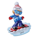 Personalized Snowboard Ornament~Male Snowboarder~Christmas Ornaments~Hand Personalized Ornament~Ornament~Personalized Gifts~Snowboarding