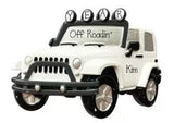 Personalized White JEEP 4x4 off road Ornament ~ Off Road Utility Vehicle