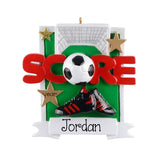 SOCCER Christmas Ornament~Soccer Ball with Goal Ornament~Soccer player Ornament