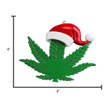 Marijuana Leaf Ornament~Gift for Stoner~Funny Stoner Gift~Smoking Marijuana~Pot Leaf Christmas Ornament~Cannabis Ornament~Personalized Gifts