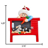 Bunny Rabbit Personalized Christmas Ornament