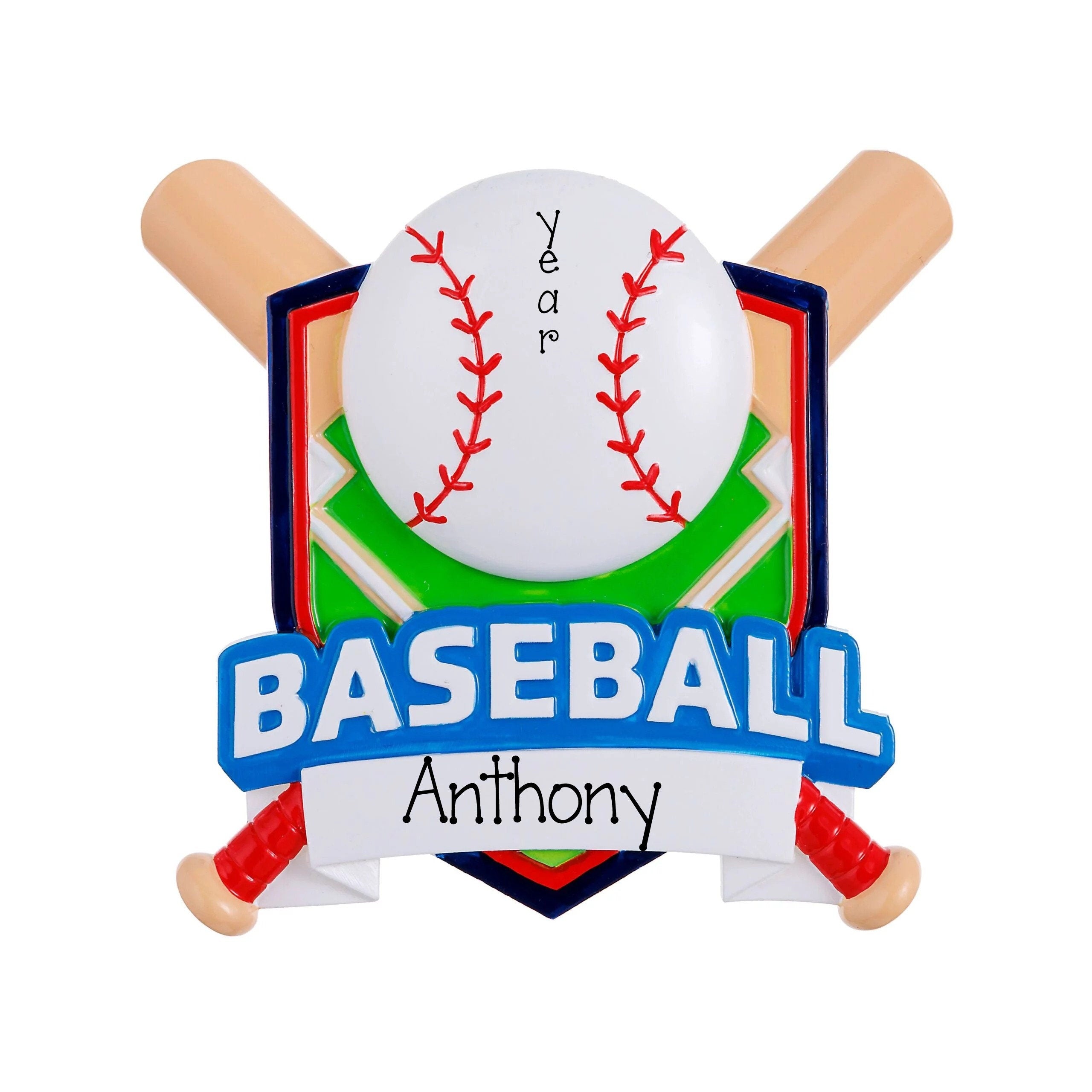 Personalized Baseball Ornament ~ Sports Ornaments ~ World Series Ornament ~Baseball Coach Ornament ~Baseball Player Ornament