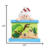 Loves Reptiles  Kids Ornament ~ Pet Lizard ~  Gecko Ornament