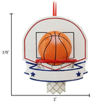BASKETBALL Ornament~Christmas Ornament~Hand Personalized Ornament~Basketball Backboard~Personalized Gifts~Basketball Player Ornament