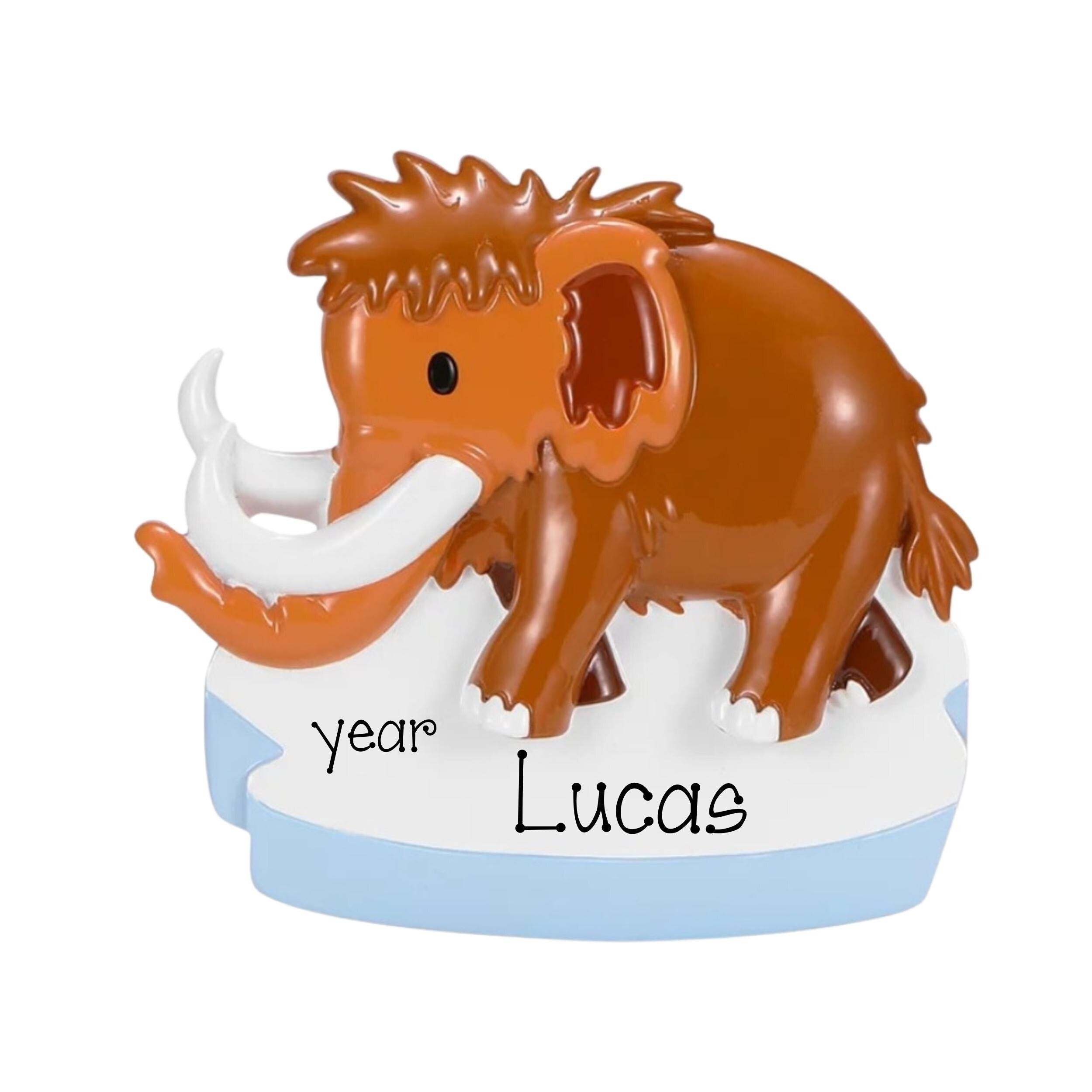 Wooly Mammoth Personalized Christmas Ornament ~ Woolly Mammoth Ice Age Ornament ~ Prehistoric Animal Kids Ornament ~ Personalized Gift