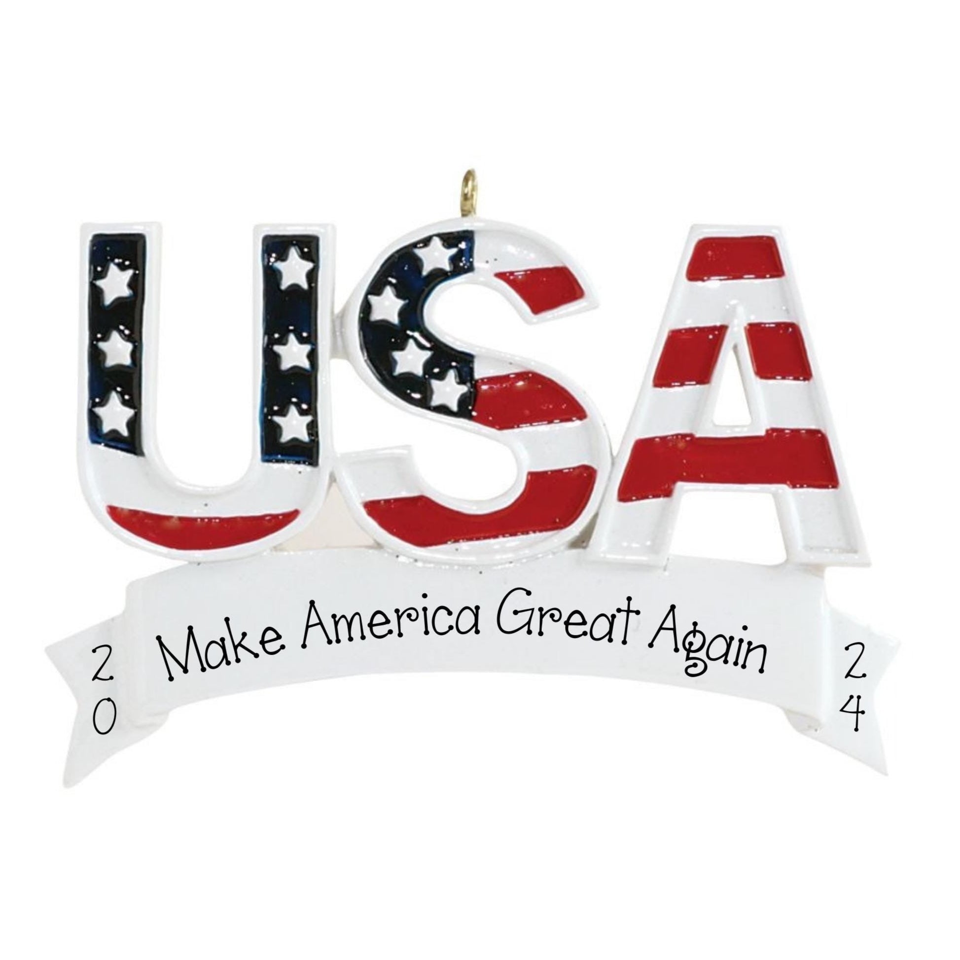 USA Ornament ~  Personalized Patriotic Ornament ~ American Flag Ornament