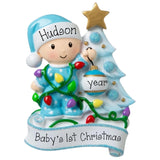 Baby's Boy 1st Christmas Personalized Ornament ~ Baby Boy's First Christmas Ornament ~Child Decorating Tree ~ Toddler Ornament