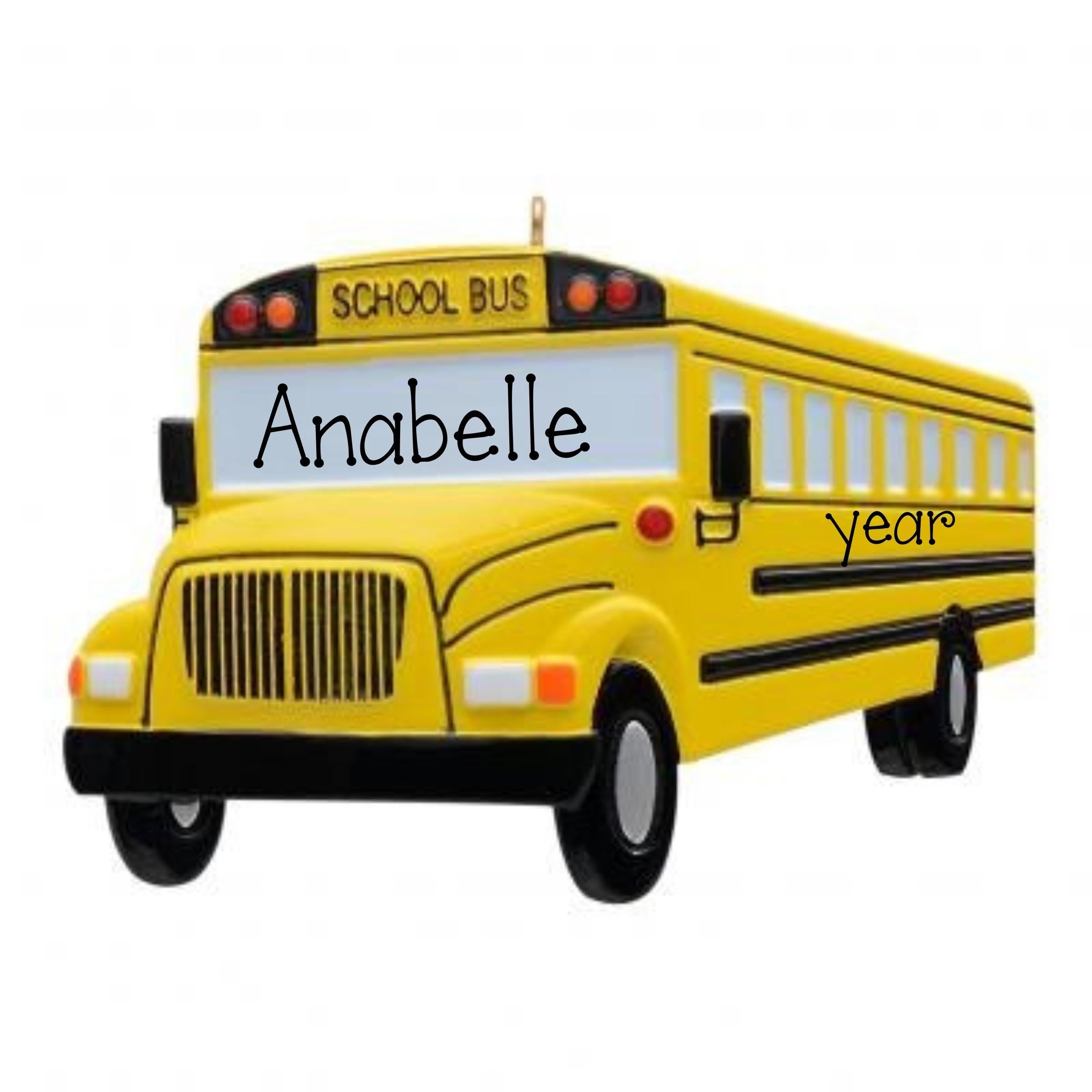 School Bus Ornament ~ Bus Driver Gift ~ School Bus Custom Personalized Christmas Ornament ~ Hand Personalized Ornament ~ Personalized Gifts