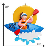 Personalized Kayak Ornament ~ Kayak Themed Gifts ~ Personalized Camping Ornaments ~ Lake Ornaments ~ Kayaking Girl ~ Personalized Gifts