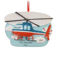 Personalized Helicopter Ornament~Christmas Ornament~Hand Personalized Ornament~Travel Ornament~Boy Ornament