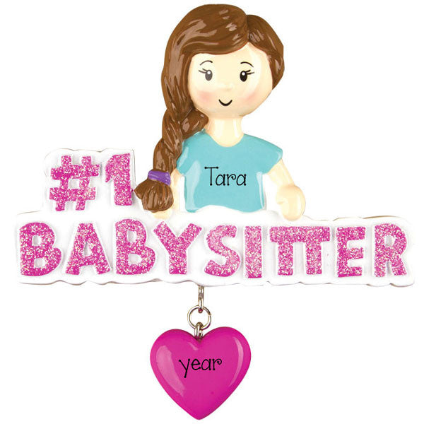Personalized #1 BABYSITTER~Christmas Ornament