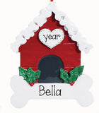 DOG HOUSE WITH BONE / MY PERSONALIZED ORNAMENT