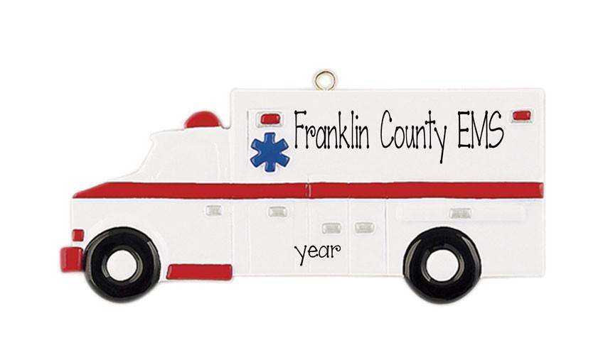 AMBULANCE / MEDIC~Personalized Christmas Ornament