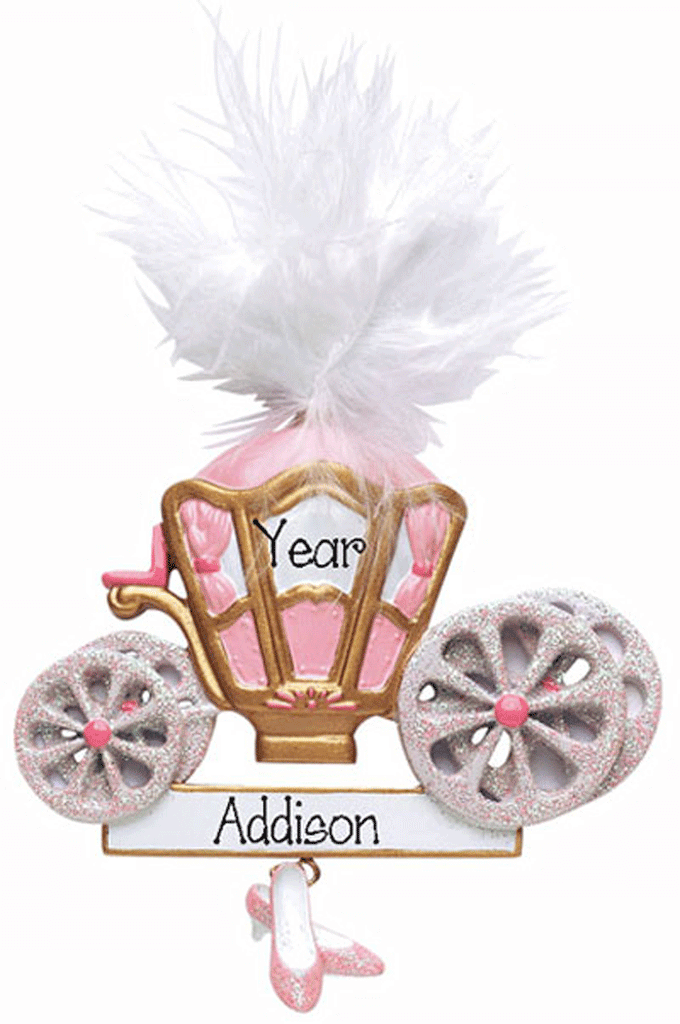 Cinderella Princess Carriage~Personalized Christmas Ornament