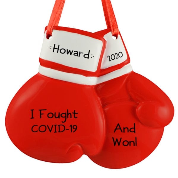 I won! Red Boxing Gloves - Personalized Ornament