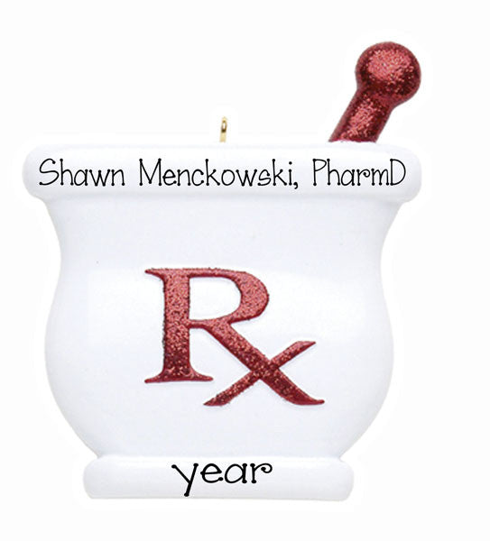 PHARMACIST,RX, MY PERSONALIZED ORNAMENTS