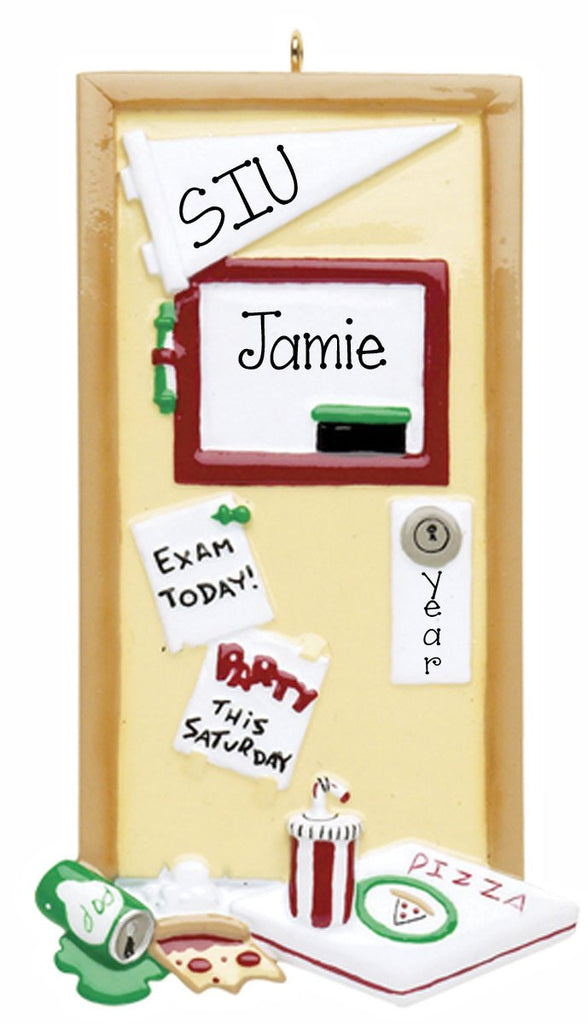 College Dorm Room~Personalized Christmas Ornament