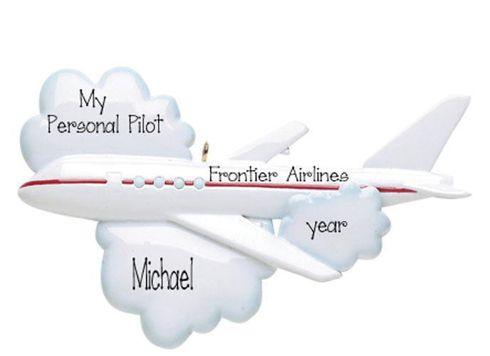 JET AIRLINER ORNAMENT / PILOT / MY PERSONALIZED ORNAMENTS
