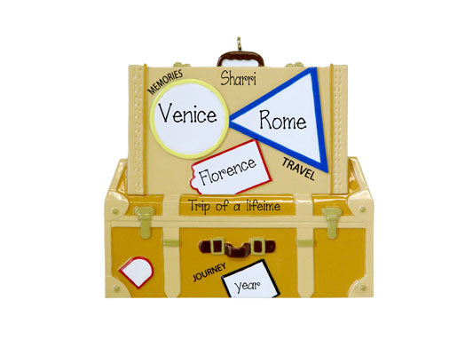 Travel Suitcase~Personalized Christmas Ornament