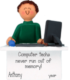 Blonde Business Man Sitting behind a Desk ~ Personalized Christmas Ornament - My Personalized Ornaments