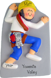 Male Mountain / Rock Climber ~ Personalized Christmas Ornament