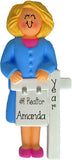 Blonde FEMALE REALTOR, MY PERSONALIZED ORNAMENTS, CHRISTMAS ORNAMENTS