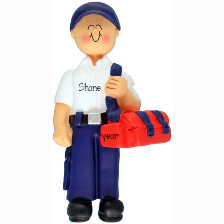 Emergency Medical Tech ~Personalized Christmas Ornament (EMT Male)